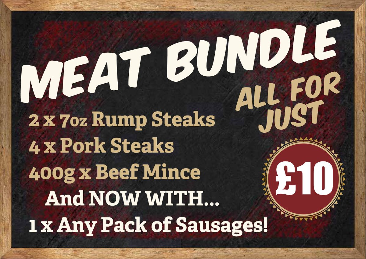 Dicksons1953's tweet image. Stock up for the weekend with our great meat bundle. Now with any pack of Dicksons sausages! #meat #deal #weekendmeals #FridayFeeling