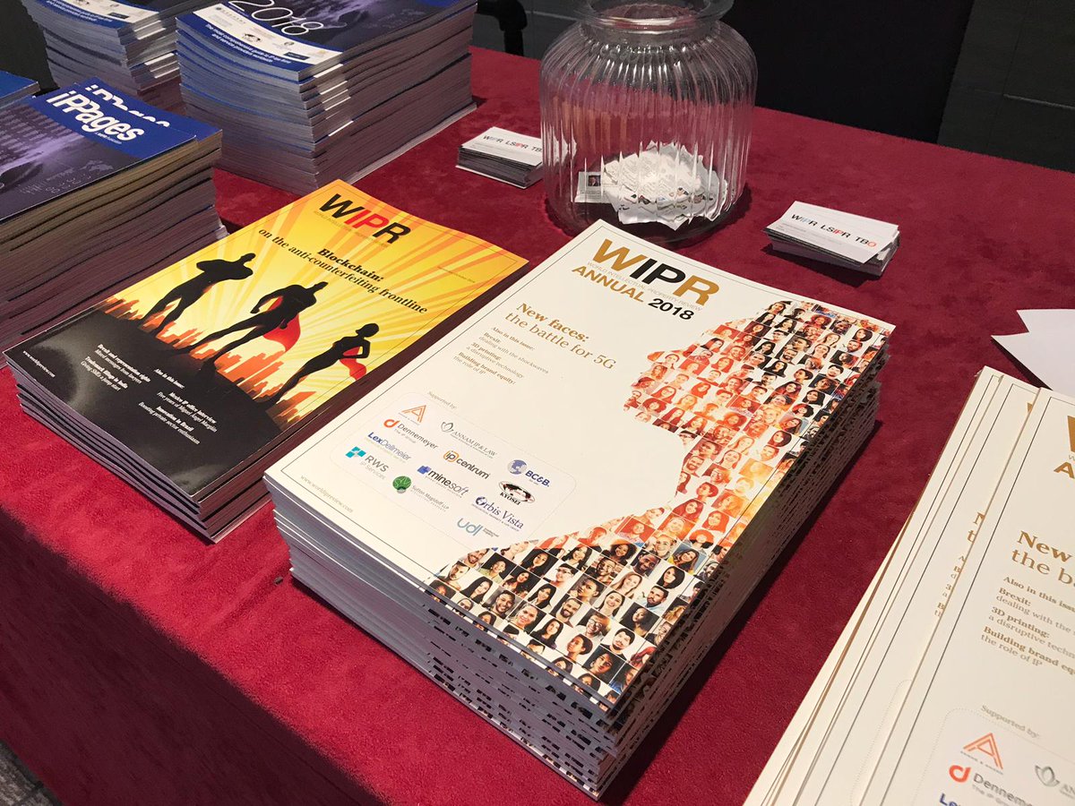 WorldIPReview's tweet photo. Are you at #MARQUES18? Come visit the WIPR booth and pick up some WIPR magazines on the last day of the conference. https://t.co/jNk56x3yQw