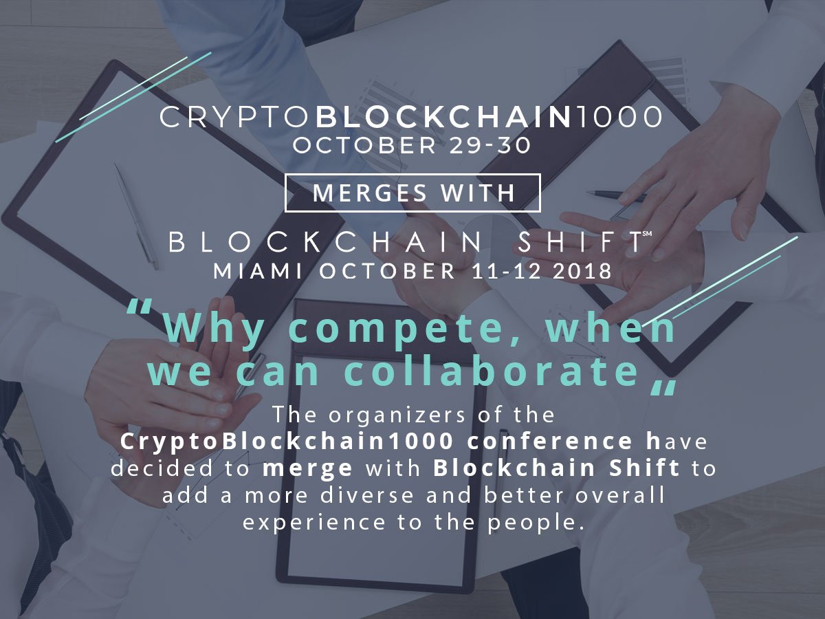 WyshApp's tweet photo. RT @Blockchainshift: #BREAKING
Join us on October 11-12 in #Miami #Wynwood as we present a mega-conference like no other.
GET YOUR TICKET TODAY! https://t.co/VuVglAfPJg
#cryptoblockchain1000 #Blockchainshift2018 #blockchaintechnology #blockchainrevolution #blockchainnews https://t.co/87cB8NrlZh