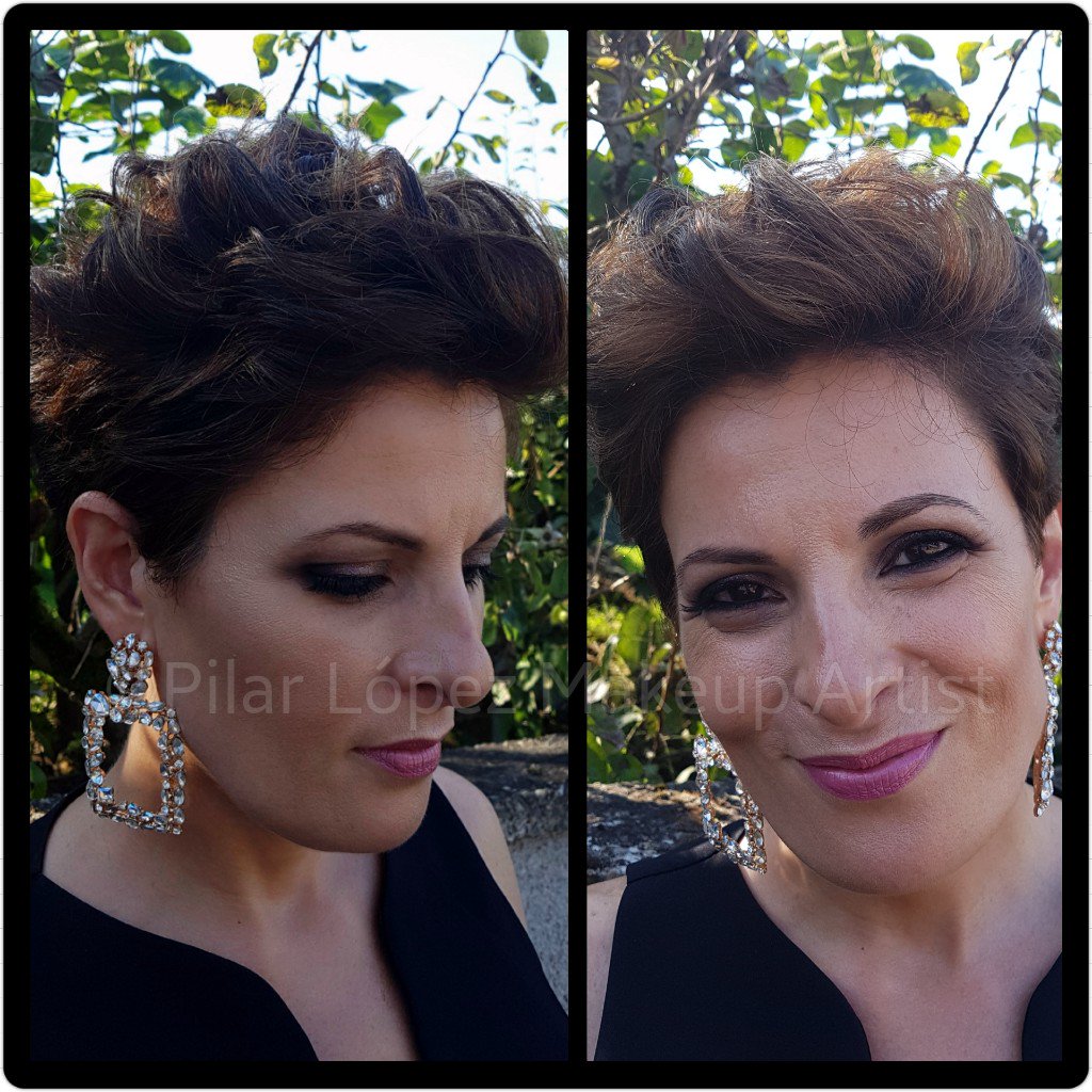 PilarLopezFTVA's tweet photo. Esta vez la invitada de boda era yo. Opté por maquillaje de ojos marcado, labio suave y ya sabéis... piel jugosa, con un puntito de alegría en el pómulo. Piel: #BornThisWay #ChocolateSoleil @TooFaced Ojos: #NakedUltimateBasics @UrbanDecay #LeVolume @CHANEL Labios: @Dior https://t.co/vLtBjii5W4
