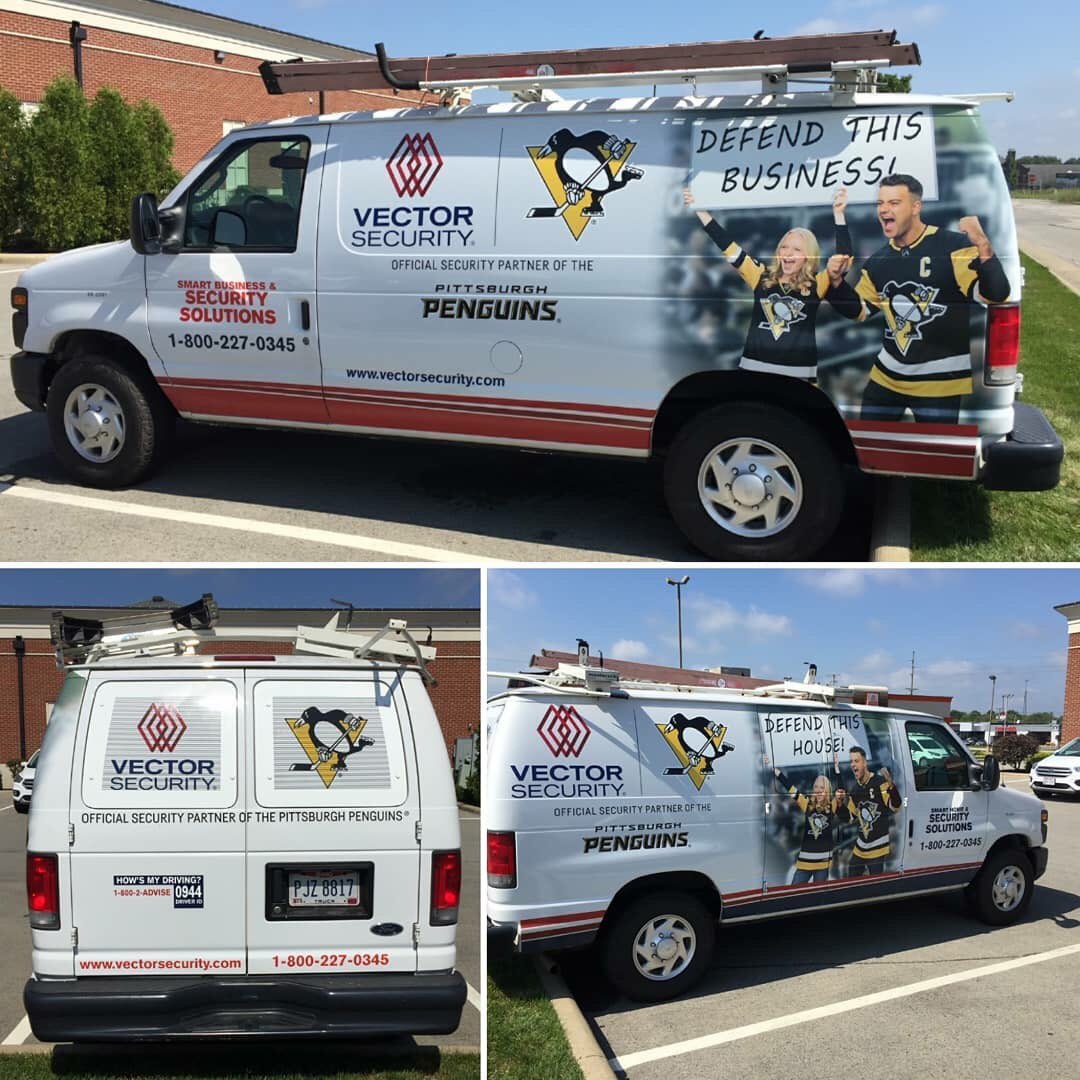 VectorSecurity's tweet image. Here is a sneak peek of our newly branded @penguins vehicles to promote our sponsorship and that we are now the Official Security Partner of the Pittsburgh Penguins. #LetsGoPens #VectorSecurity