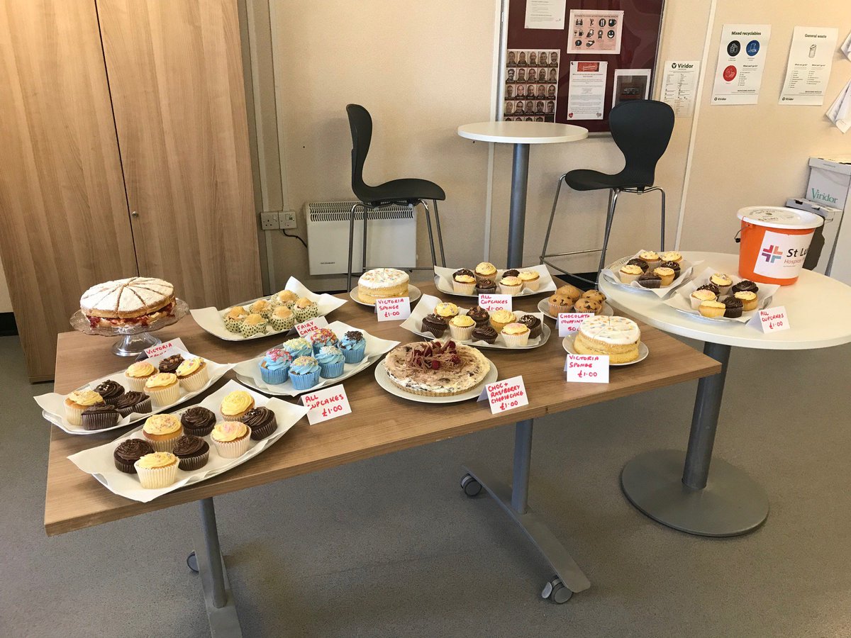 Another great day of #fundraising for <a href="/StLukesPlymouth/">St Luke's Hospice Plymouth</a>. Well done and thank you to everyone who baked, brought or just ate the #cakes! #BakeOff #GBBO #Plymouth #Devon #yummy #donate