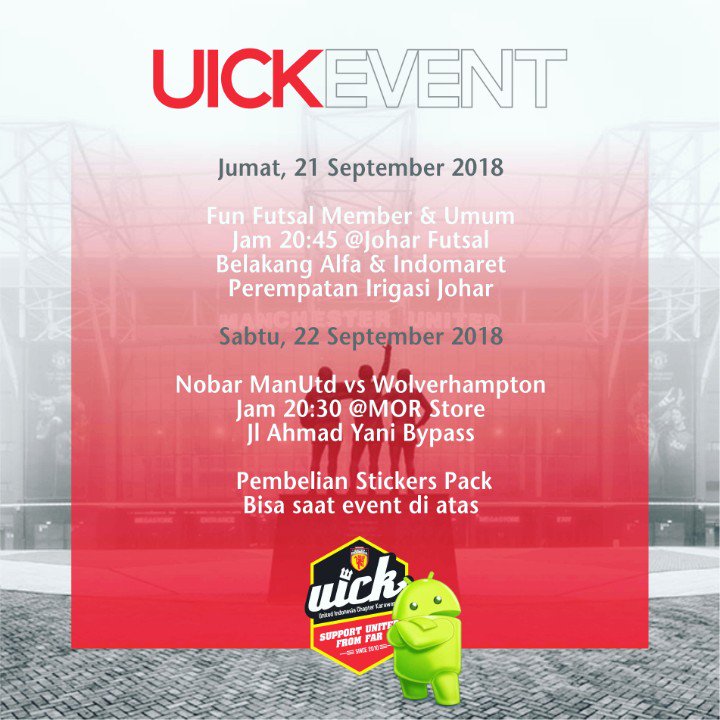 Info event UICK weekend ini:
