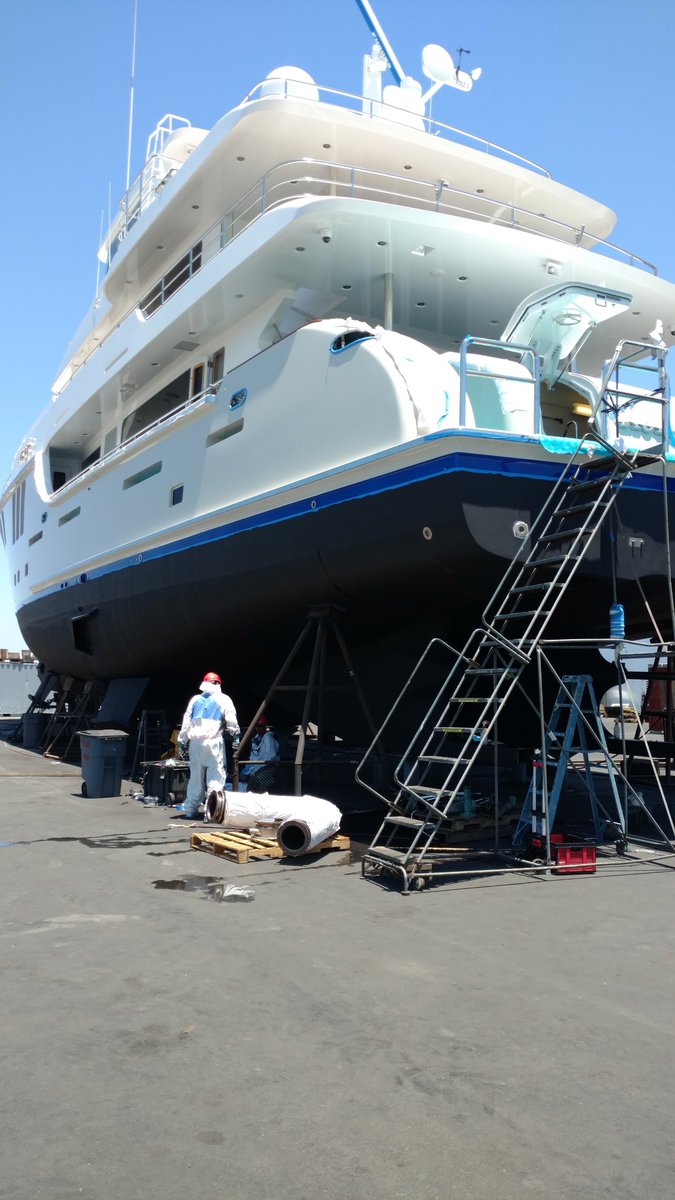 SeaHawkEurope's tweet photo. Projects: Built in 2013 by #Nordhavn #Yachts at 36.75m (120'6"ft) #superyacht "Aurora" recently having her finishing touches of @seahawkpaints Biocop TF #paint system

#Aurora #BiocopTF #NordhavnYachts #superyacht @DestryDarr @NordhavnYachts @seahawkpaints https://t.co/CkwCjPDQlR