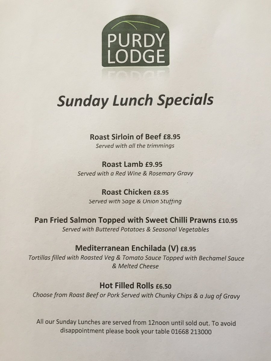 Check out our Sunday Lunch Specials for this weekend... They are very popular at the moment so to avoid disappointment please book a table on 01668 213000 #Sunday #Northumberland #Food #eatingout