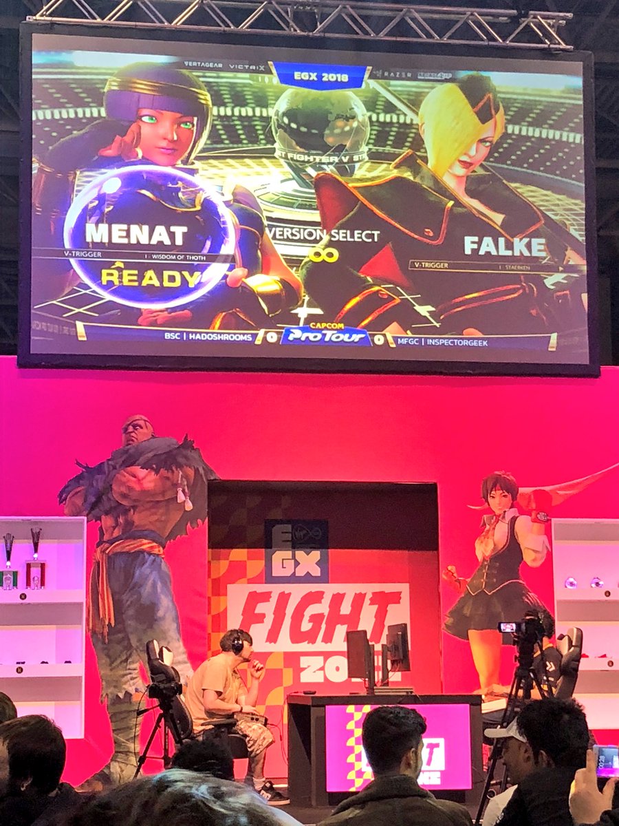 BushidoNetwork's tweet image. Checking our the #EGX2018 #CPT18 Fight Zone. Make sure you tune in: twitch.tv/capcomfighters