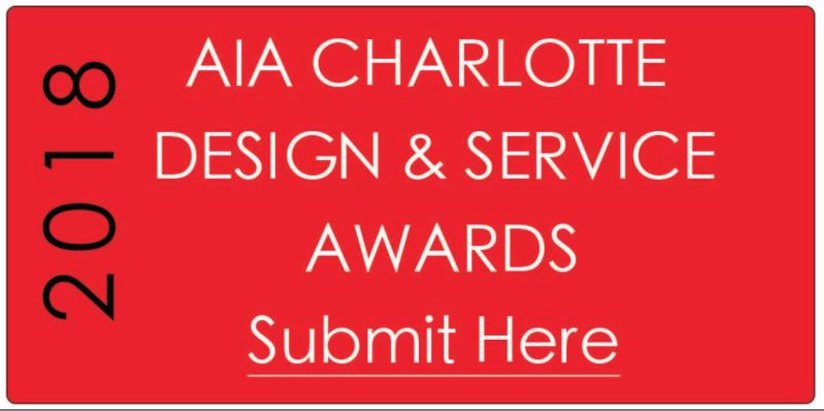 AIACharlotte's tweet photo. Today is the day! Submit your nomination for the 2018 Charlotte Design Awards! Deadline is 5PM! #CharlotteDesign #Awards #Architecture https://t.co/pTVN1dI1fF https://t.co/5PkMxSNnRM