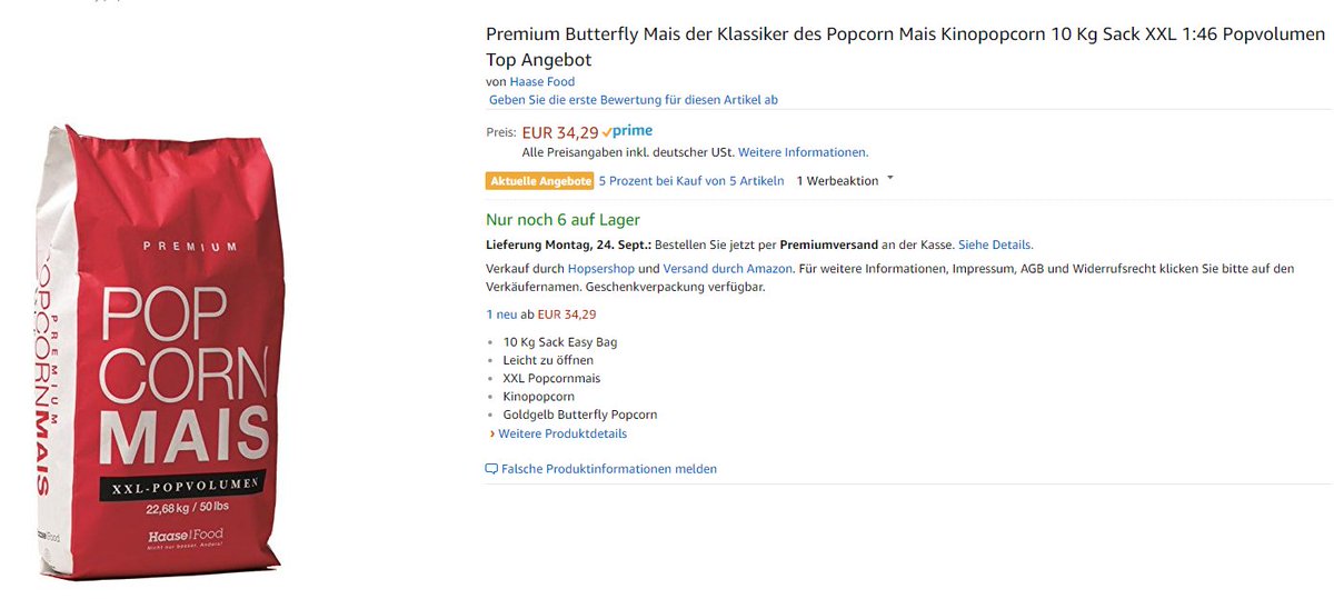 Schlappe 140 EUR für alles (Allein das 1 Liter Popcorn Öl kostet 18EUR) .

Danke für die Baren meine Drachis