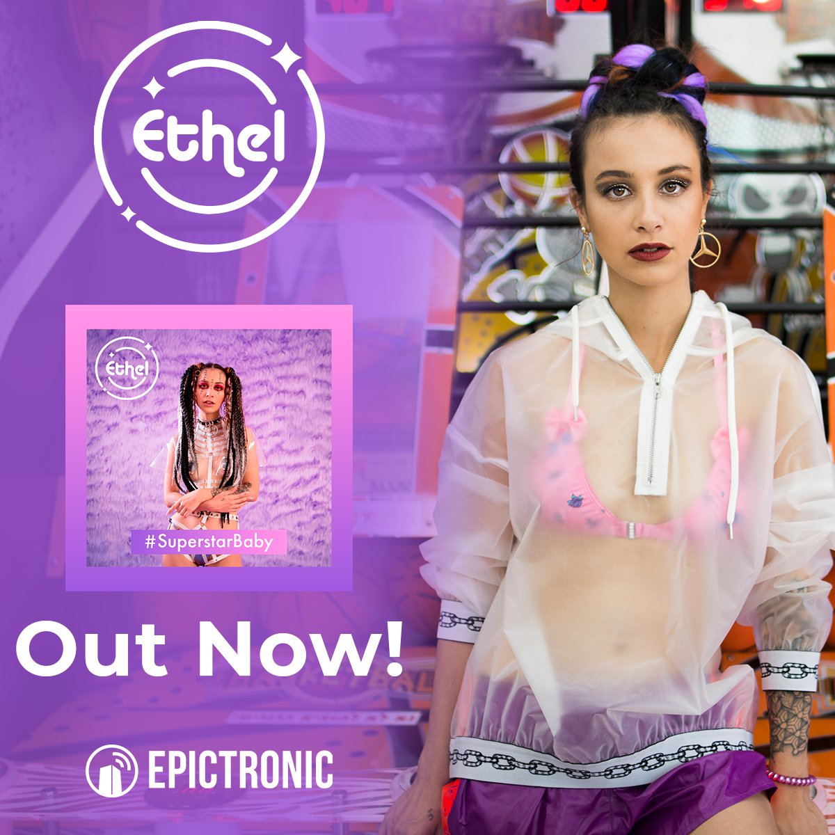 ETHEL - "Super Star Baby" New Single 
Out Today via Epictronic 
iTunes: apple.co/2NYVyCB
Spotify: spoti.fi/2QNEZbm