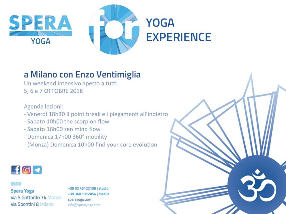 MatYouCan's tweet photo. Amici di #Milano, dal 5 al 7 ottobre da @Sperahotyoga - anche a Monza - vi aspetta un weekend intensivo, aperto a tutti, per scoprire la bellezza di Odaka #Yoga con Enzo Ventimiglia, fondatore di Mat You Can. I posti sono in rapido esaurimento, prenotate subito 02.43122138 https://t.co/m5Wvd0swls