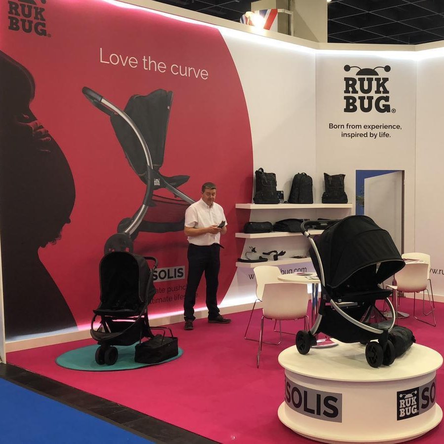 Rukbug's tweet image. We’ve had a busy couple of days showcasing the #Rukbug SOLIS at the @kindundjugend show, #Cologne. Come see us at in Hall 04.1 Stand B-053a. Discover Ruk-bug: ruk-bug.com 
#kuj #kuj18 #kindundjugend2018 #koelnmesse #pushchair #buggy #stroller #kinderwagen