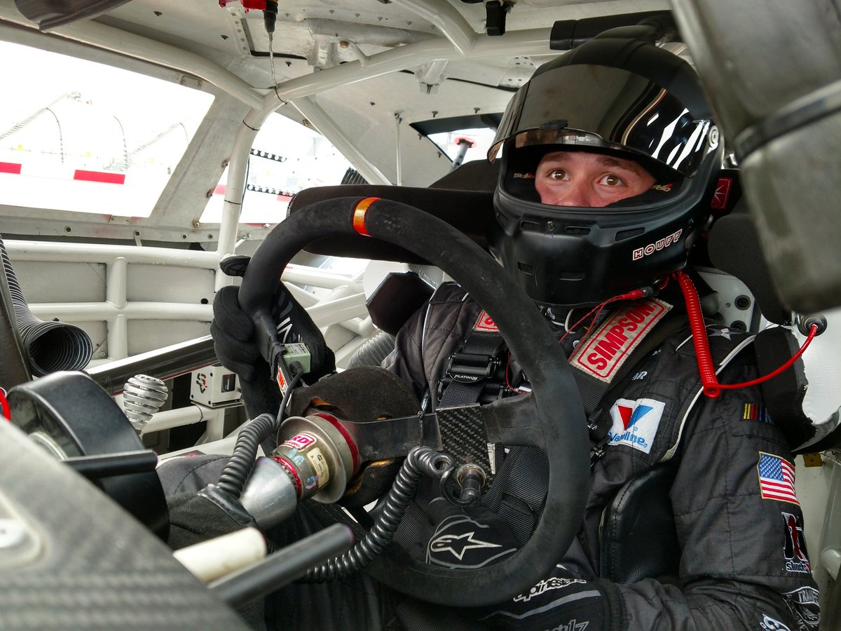 JDMotorsports01's tweet photo. .@P1_Houff back on pit road in his No. 4 #BeatinCancerWithDuke Chevy. Some quick adjustments and he'll be back out. #NASCAR https://t.co/BZW6gbcYwb