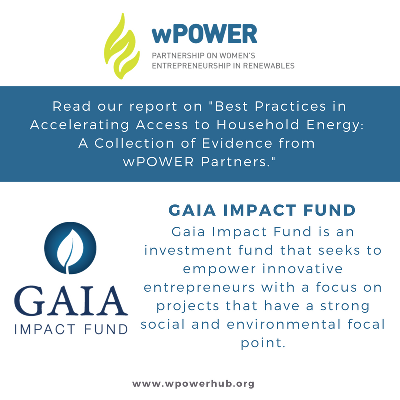 Thank you Gaia Impact Fund for featuring in our report on “Best Practices in Accelerating Access to Household Energy.” Your inspiring case study is on page 37! Download the report here: buff.ly/2D8q5cY #wPOWERBestPractices