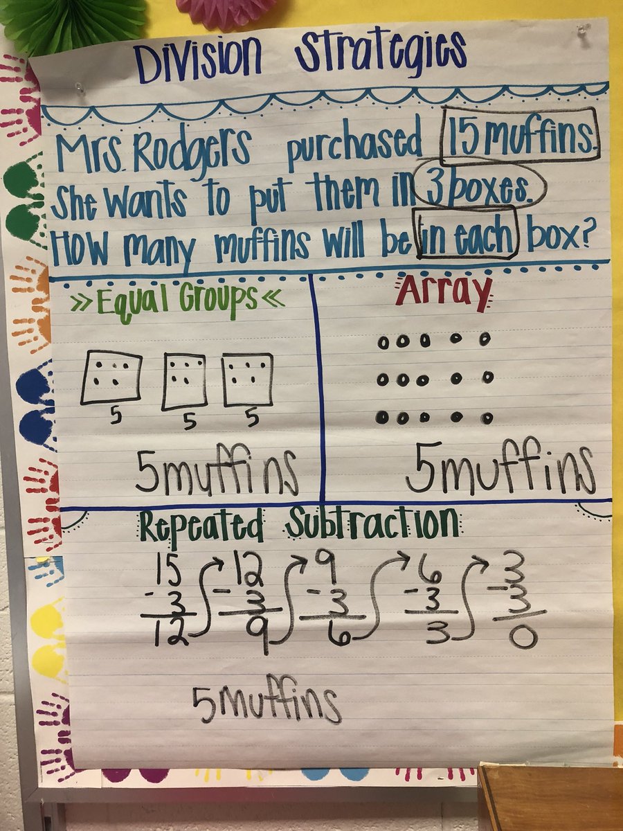 dbgmathtime's tweet photo. South Fork 3rd graders in Ms Stouffet’s class create anchor chart using manipulatives. @VMSTheMathLady #wsfcmath #HQMI https://t.co/tp8j5jCzFj