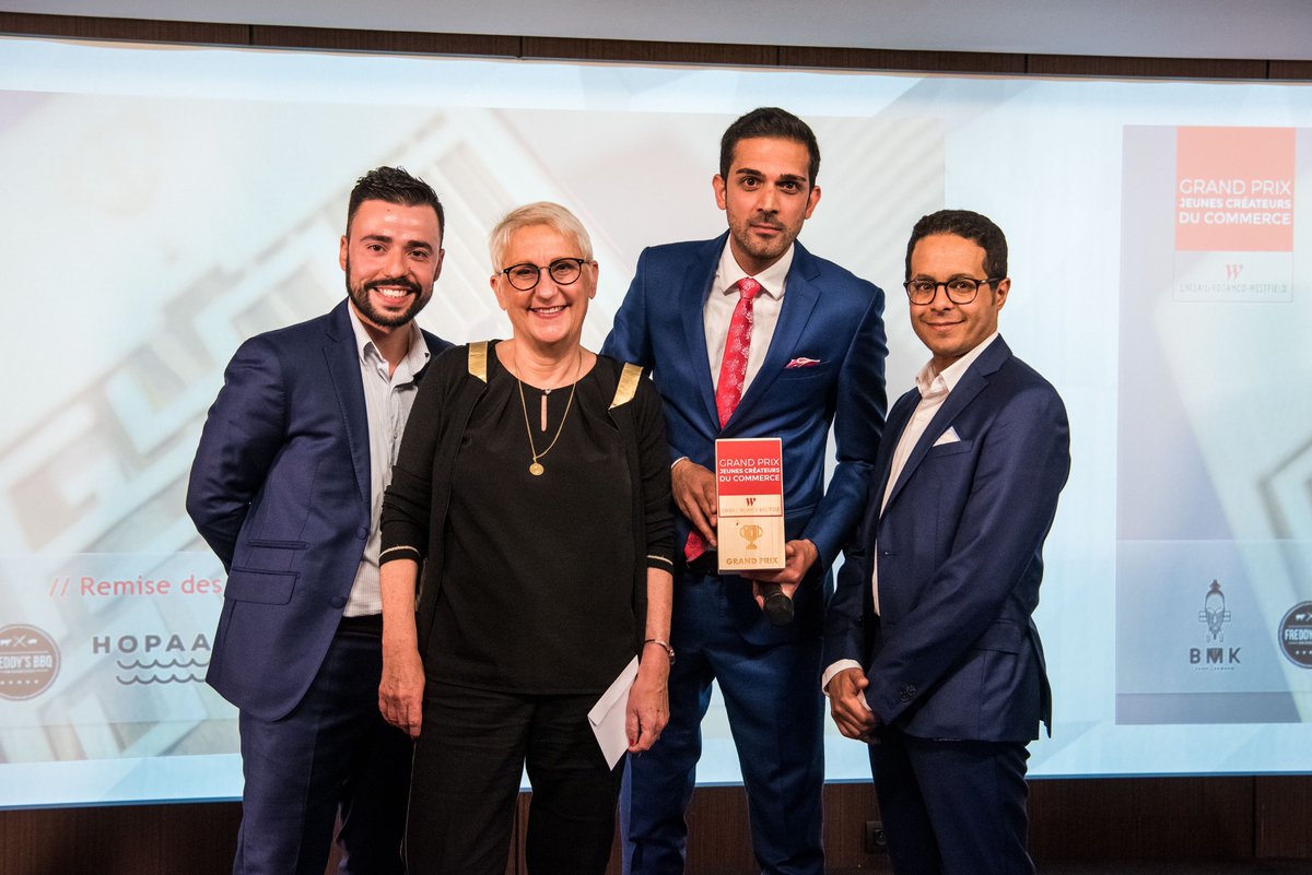 urw_group's tweet photo. .@merseaparis et #FreddysBBQ ont remporté le Grand Prix des Jeunes Créateurs du Commerce 2018 ! Revivez la soirée en images #GPJCC #retail #shopping #innovation ➡️ https://t.co/awNiat31gI https://t.co/FKZ3qvDG0a