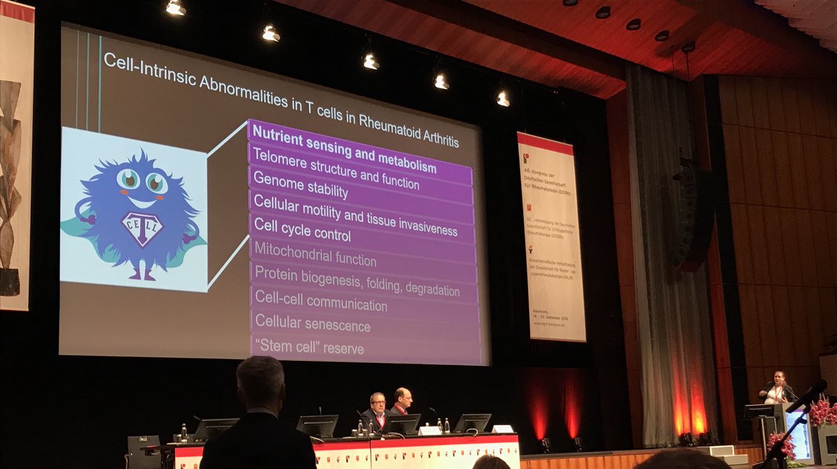 florian_seebeck's tweet photo. PFK, NADPH and G6PD - I feel like being back in my #biochemistry lectures! Fascinating talk by Cornelia Weyand #StanfordUniversity about the link between the #metabolism the #ImmuneResponse and #GeneExpression in patients suffering from #RheumatoidArthritis https://t.co/vZRWQ9oSEG