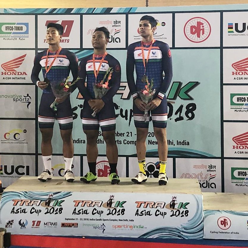 Gold for India 🥇🇮🇳
500 meter time trial 🚴🚴🚴

#TrackAsiaCup2018