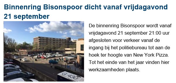 weermaarssen's tweet photo. Vanavond binnenring dicht. Morgen opening parkeergarage. Maandag verder bouwen in #bisonspoor https://t.co/FcO8bIzGYe