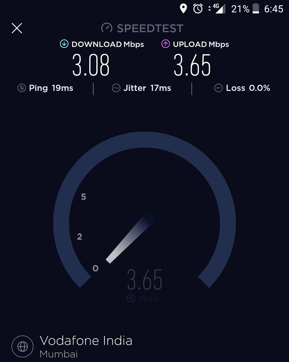 ReaganLemos's tweet photo. Presenting @VodafoneIN.
Lightening Fast Speed. Wondering if @airtelindia can do any better.
#DoAllOurNetworksSuck #HorribleCoverage https://t.co/JllCGQT8Cg