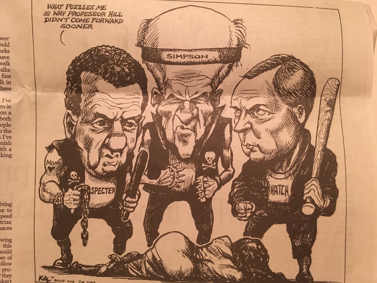 AlecMacGillis's tweet image. October 15, 1991, by @kaltoons. The Baltimore Sun ran it again yesterday, as a “Deja vu edition.”
