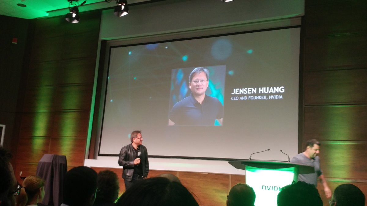 republic_ai's tweet photo. I had the privilege to be at the grand opening ceremony of Nvidia's office in Toronto, Canada. It was great to have all the big names in deep learning in the Same room! 

#Nvidia #nvidiagraphics #toronrotech
#Toronto #Canada #marsdd #Vectorinstitude #UofT https://t.co/sIE2qMCusv