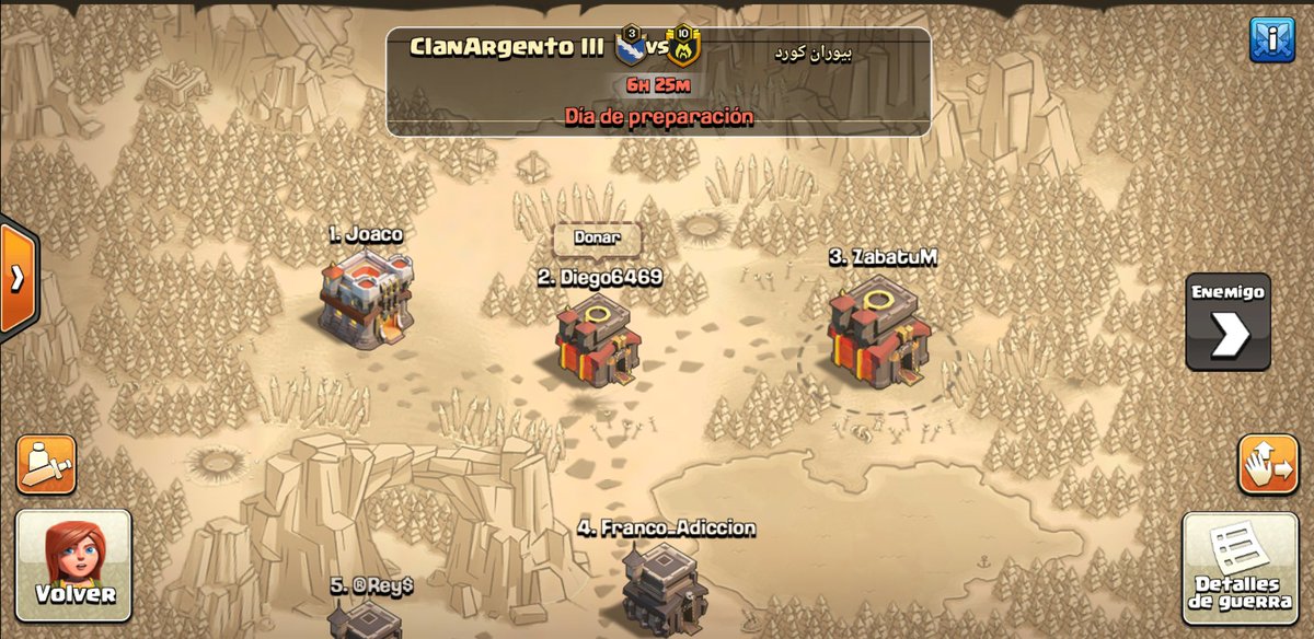 7 niveles de diferencia de clan nos hace poner más activos y ansiosos de entrar en guerra y ponernos al tiro....