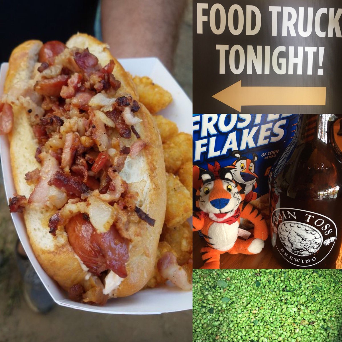 cointossbrewing's tweet photo. #BeerRelease &amp; #FoodTruckFriday at our taproom tonight! @Bigfatweiners from 4-8 p.m. plus a one keg exclusive of #FreshHop Catch A Tiger #DoubleIPA #OregonCity #MadeInOC #OnTapOC  #BigFatWieners #FrostedFlakes https://t.co/FFIFcJHTOx