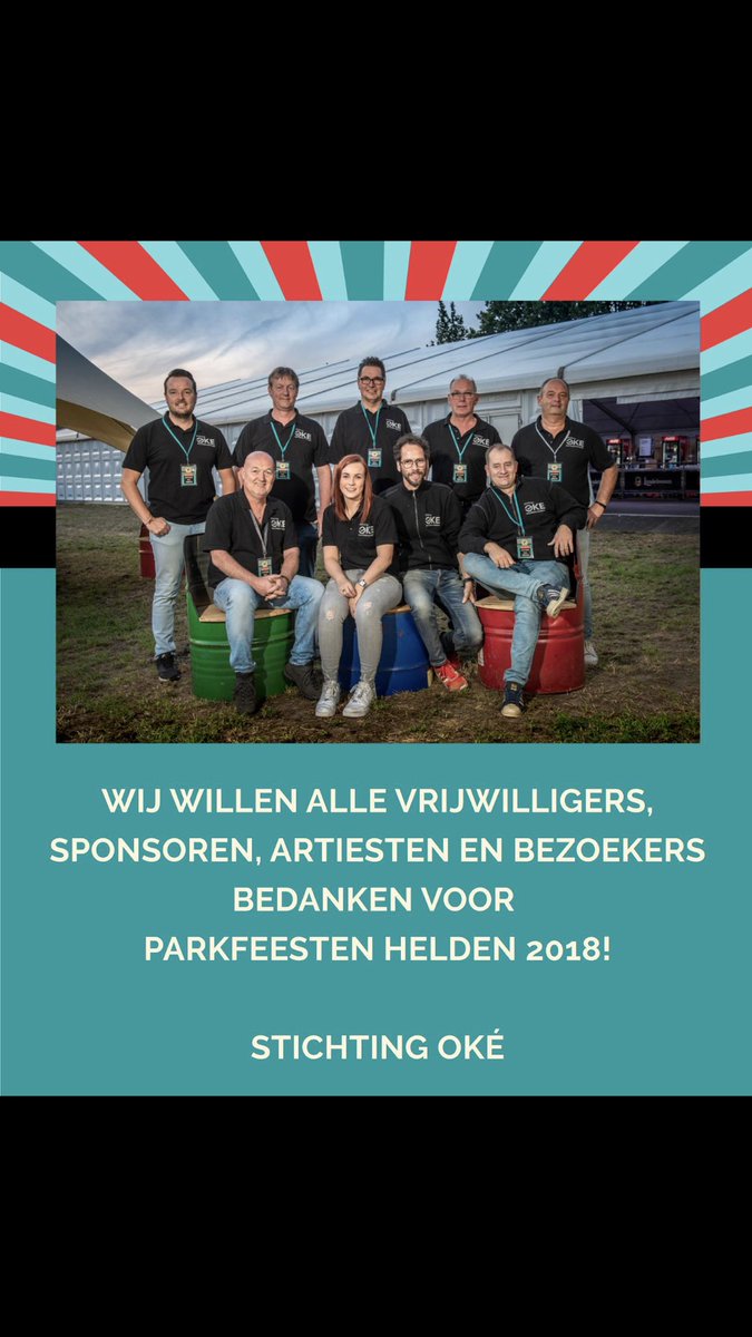 Alle vrijwilligers, sponsors, artiesten en bezoekers bedankt voor Parkfeesten Helden 2018!