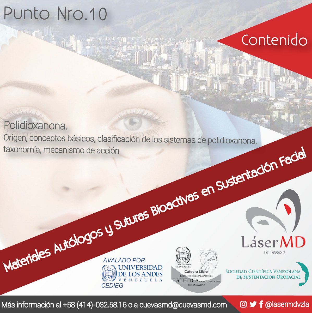 lasermdvzla's tweet photo. Hablaremos de la Polidioxanona en cuanto a #MaterialesAutólogosySuturasBioactivasEnSustentaciónFacial se refiere.
.
.
.
Reserva tu cupo ya al 0414-032.58.16
_
#LaserMD
#EquiposMedicos
#Estetica #Ginecologia #capacitacion
#adiestramiento #talleres #venezuela https://t.co/gt1fyhRPmT