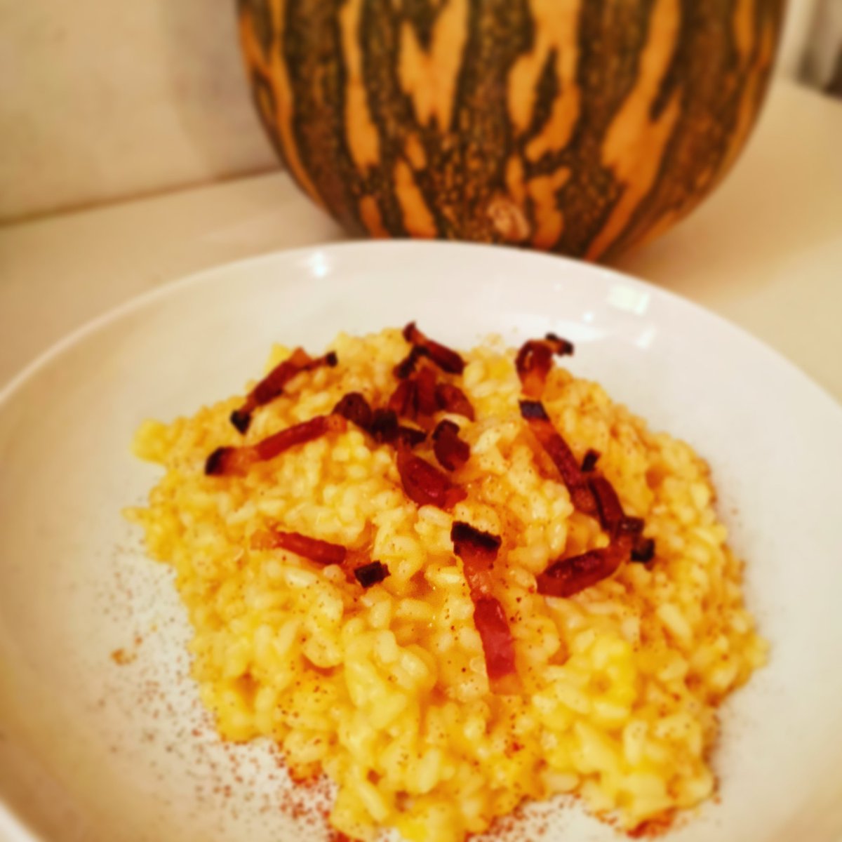 grano_zero's tweet photo. Risotto @risoacquerello con zucca e guanciale di cinta senese croccante mantecato con Castelmagno dop e burro di bufala #risotto #zucca #castelmagno #guanciale #cintasenese #riso #acquerello #senzaglutine #glutenfree #foodporn #bufala #burrodibufala #granozero 💯🇮🇹👊🏻🥂 https://t.co/Cs5VKIqyaq