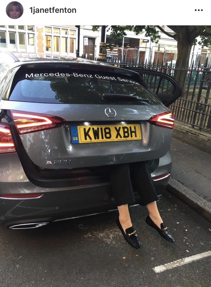 My favourite photo from <a href="/LondonFashionWk/">London Fashion Week</a> a homage to Victoria Beckham 😆😆 in the beautiful new <a href="/MercedesBenzUK/">Mercedes-Benz UK</a> A Class
