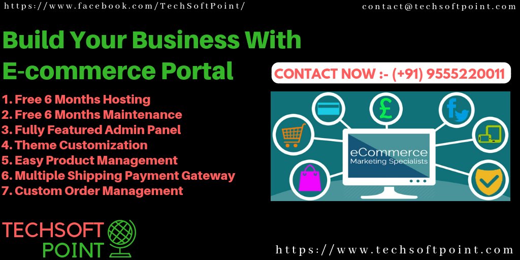 techsoft_point's tweet image. #Build Your #Business with
#Ecommerce Portal.

#Free #Hosting for 6 months
#Free #portal #Maintenance for 6 months

Call Now :- +91 9555220011

For more information :- lnkd.in/fcy8u6b  
Follow us on facebook :- lnkd.in/fd-8rT9