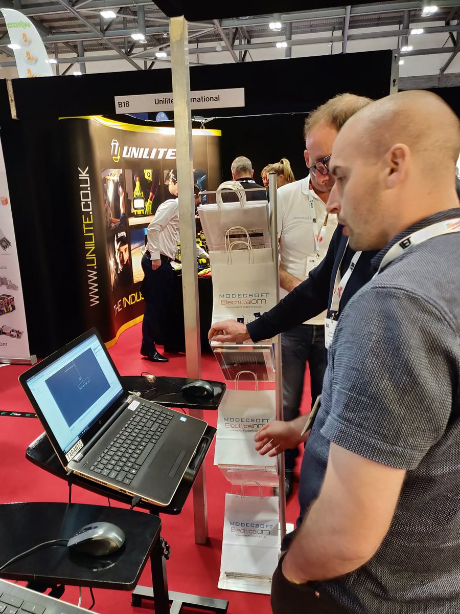 MODECSOFT's tweet photo. Another successful exhibition @Elexshow #Coventry ! It was great to meet and catch up with  many of our customers and also welcome new clients who were amazed with the functionality and performance of our #modecsoft #ElectricalOM design and certification solution! https://t.co/hcUkP0ZVvo