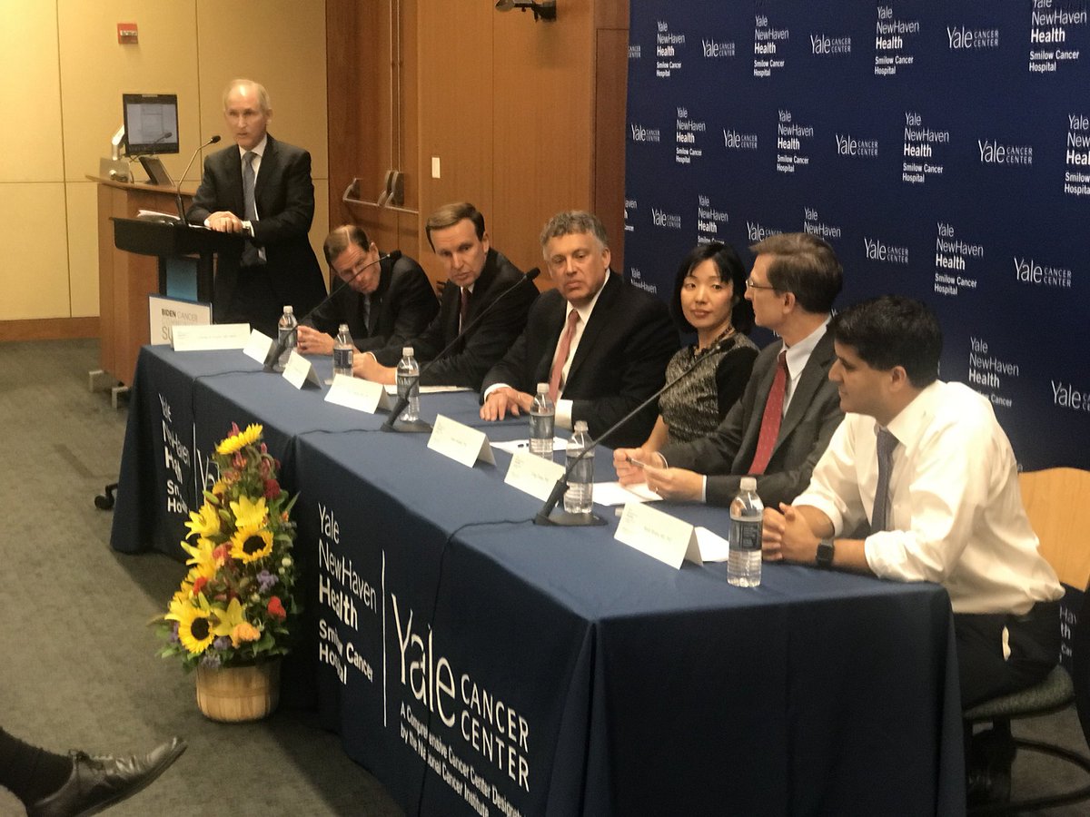 Today we’re hosting #BidenCancerSummit with Senators @ChrisMurphyCT @SenBlumenthal and @CharlesFuchsMD with cancer researchers @DrRoyHerbstYale @VirusesImmunity and @ranjitbindra. @YNHH @YaleMed @BidenCancer