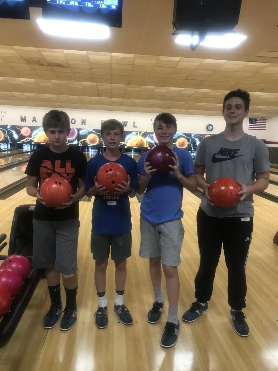 MJHSBarr's tweet photo. Lydia wins the girls overall score with the gavdognteam won the Baker games team competition.  The overall champions for the first Expedition were Cohen, David, London, and Keifer. Great Job by everyone the past four weeks. @MJHSConnaughton #futuremariemontbowlers https://t.co/gtb6hxzym5