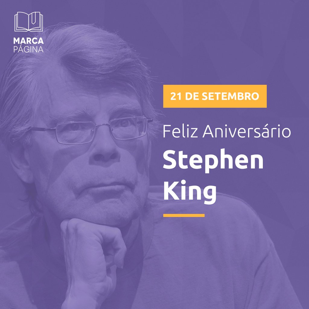 Desejamos ao Stephen King longos anos e belos livros! Ou será o contrário?  Happy birthday 