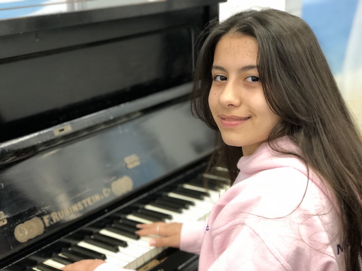 This is Alma Harrak.  Two years ago, at twelve, she came to Ireland from Damascus as a refugee.  She taught herself piano from YouTube while living in a direct provision centre.

Tonight, she's performing with the National Concert Orchestra.  And talks like any Irish 14 year old.