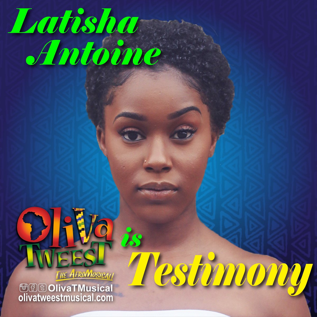 OlivaTMusical's tweet photo. Former @MissUgandaUK @latishaleonie joins the lead cast of #OlivaTweestTheAfromusical as ‘Testimony‘ alongside her alter ego Joanna. Talk about best of both worlds! 👀
Book now at: https://t.co/pDJpNVcl1v
#OlivaTweest #DontGetItTweested #BlackBritishTheatre #fromthewestend https://t.co/2mdRU2Z6cP