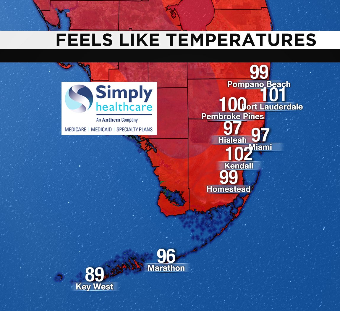 It's 3PM! Check out the heat index. #BROWARD #MIAMIDADE #FLKEYS Presented by Simply Healthcare https://t.co/PeI9l8kKLC