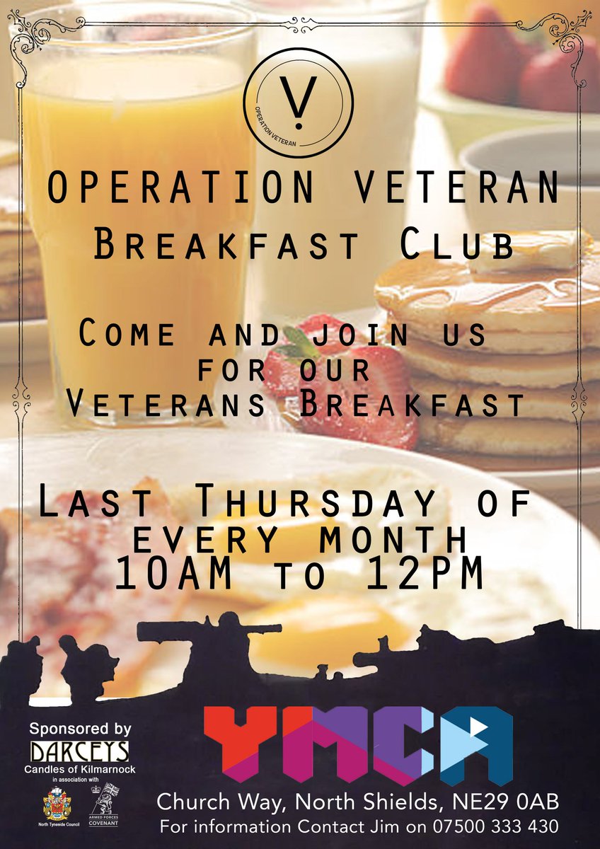 JimOwens959's tweet photo. Why not drop in to the #operationveteran #breakfastclub next Thursday morning? Free breakfast and all veterans are very welcome. #friendlyenvironment #banter #loadsofsupport see you there.
@godforharry @SteveLowe7 @tommyWa41197258 @Tony_Hodson @DalzielJackie https://t.co/kvwxB8jh4T