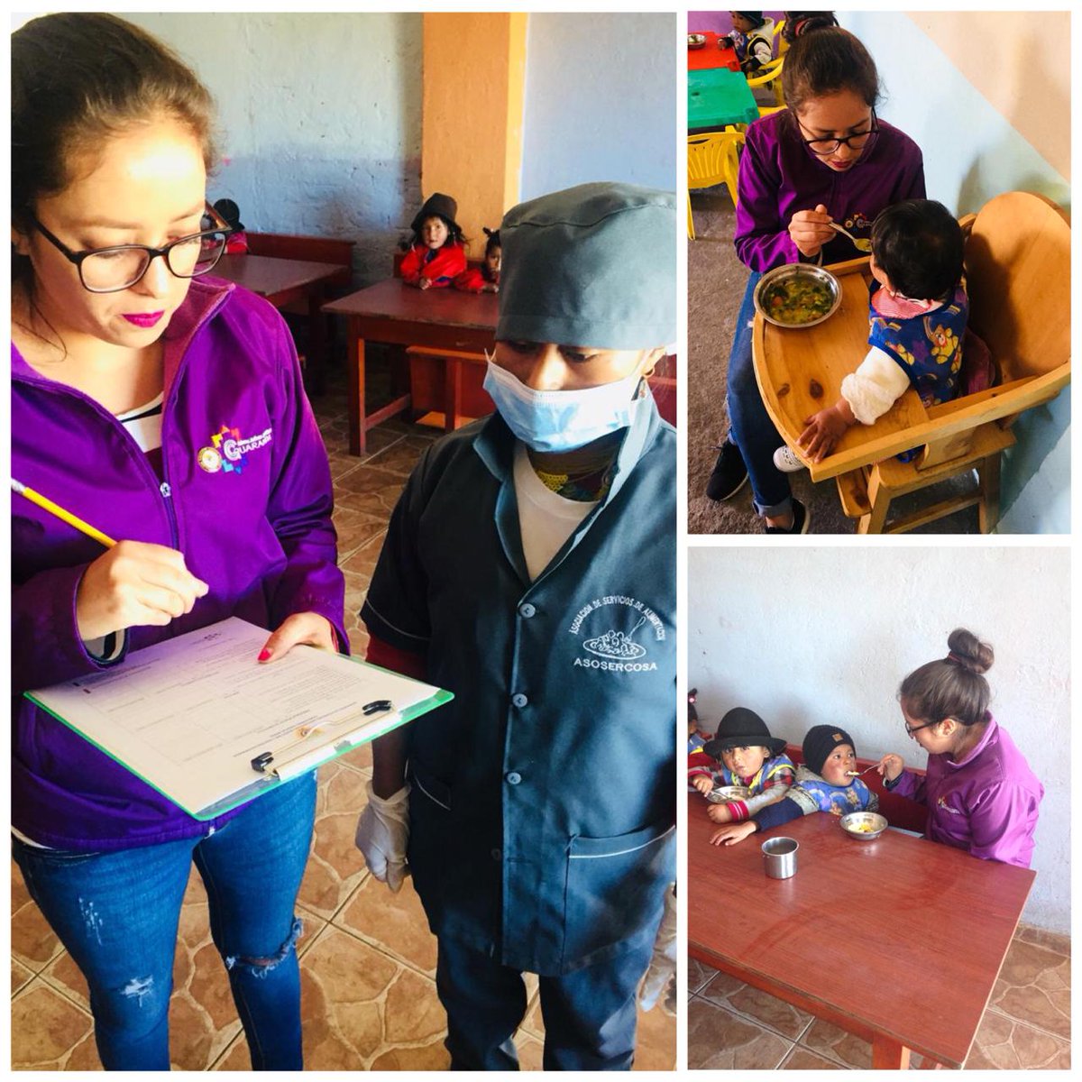 GADGuaranda's tweet photo. Porque la niñez de nuestro cantón es importante, en el #CDI "Dulces Ternuritas” de la comunidad de Laiwa, nuestra nutricionista realizó la aplicación de las fichad BPM con el objetivo de que nuestros niñ@s tengan una alimentación segura y de calidad. 
#ObrasDelCorazón💛🇳🇱 https://t.co/ekTgpyHJzq