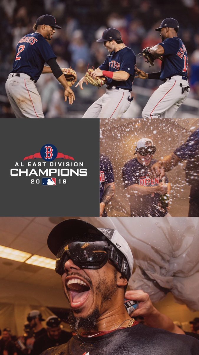 RedSox's tweet photo. Here they are... Your AL East Champs wallpapers! 📲🍾 https://t.co/duL1uB0eso