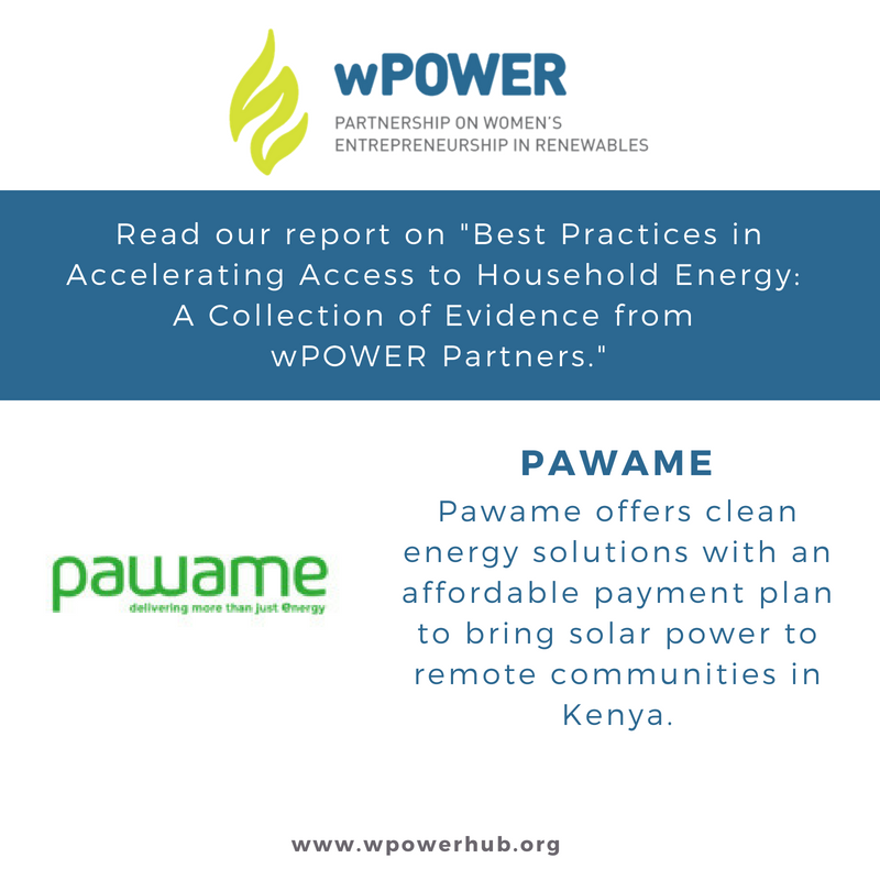 Thank you @Pawame_Africa for featuring in our report on “Best Practices in Accelerating Access to Household Energy.” Your incredible case study is on page 52! Download the report here: buff.ly/2D8q5cY #wPOWERBestPractices