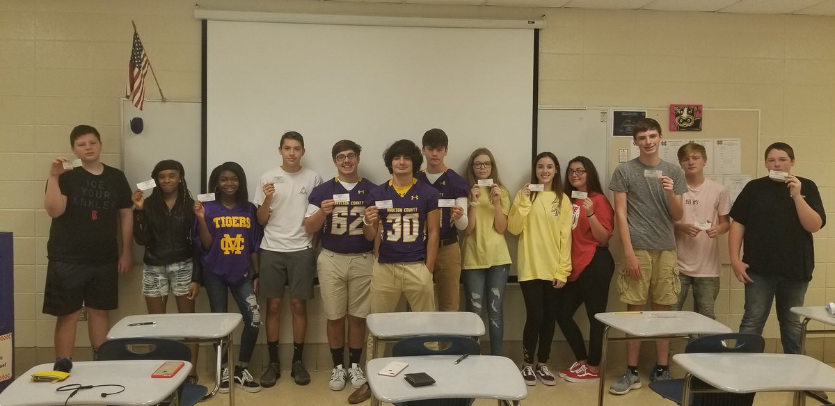 Coachb02que's tweet photo. Today I had the honor of presenting my 1st Block AgriScience class with their Stackable Credential in Hunter Education Safety!!! @TigersMCHS #SafeHunters #AllmeansALLMCSS https://t.co/eJrOhlEGN4