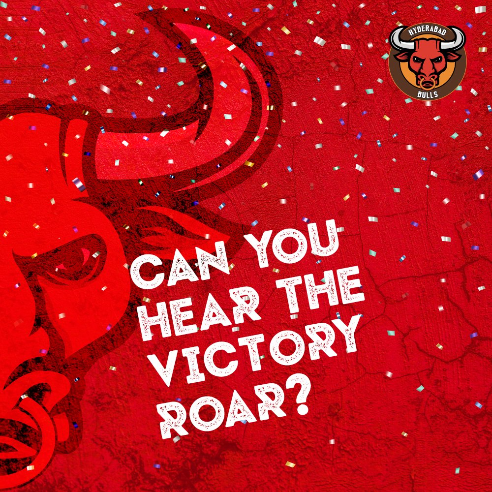 TPKHyderabad's tweet photo. The Bulls have crushed their opposition on their way to victory with a raging 35 points!

@TPKabaddi @Sneha_Chicken @goodcowcafe 
#HyderabadBulls #Victory #Winners #BullsOnTheLoose #ReadyToRage #TPKLSeason2 #KabaddiKabaddi #Hyderabad #Telangana https://t.co/Xxu6Pj0HUS