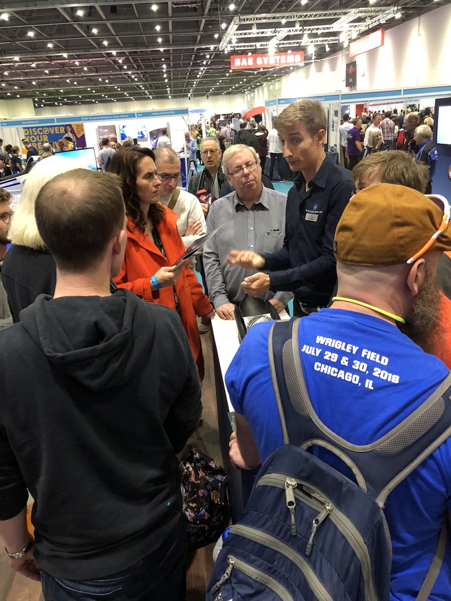 ReactionEngines's tweet photo. Very busy on the stand today. Lots of interested visitors learning about #SABRE if you would like to find out more come and speak to the team, we are on stand 2121 in the #engineeringzone @newscilive #NSLive https://t.co/nTMIIFq6ii