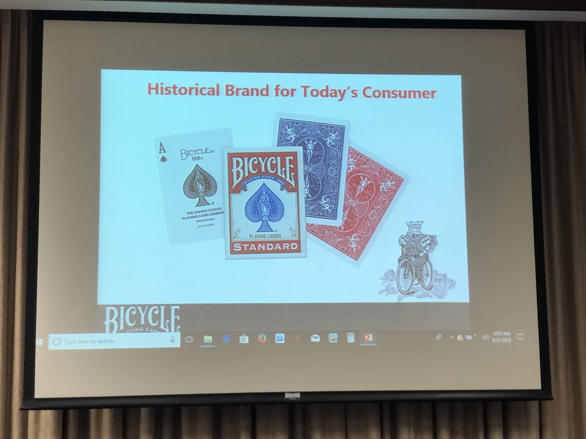 VehrComm's tweet image. A design in circulation for 133 years. How do you keep a legacy (analog) brand fresh in delivering a seamless CX, both offline and online? @bicyclecards explores at #AMAIgnite @AMACincinnati