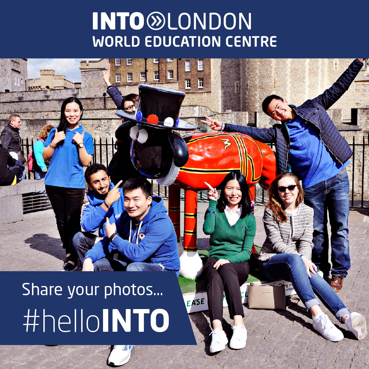 INTO_London's tweet photo. Just joined or arriving at #INTOLondon soon? Make sure to tag us into your pictures with #helloINTO! We'd love to see your study abroad journey and will be re-sharing some of your snaps! We'll be entering your photos in our monthly prize draw! 
#INTOfriends #INTOStudy https://t.co/Azm3y154Tf