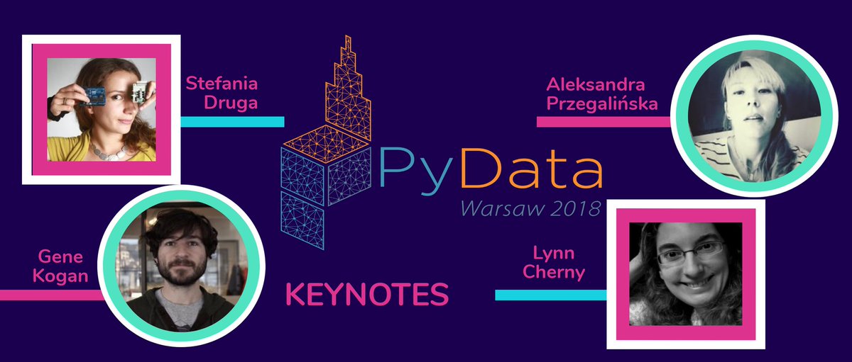 pmigdal's tweet photo. OK, the last #PyDataWAW conference announcement before the deadline!
Give a talk (or a tutorial!) among our great keynote speakers:
@genekogan, @Przegaa, @arnicas, @Stefania_druga
19-20 Nov 2018, Warsaw, Poland
Application deadline: 30 Sept
@PyData @PyDataWarsaw https://t.co/lPD4zDShrL