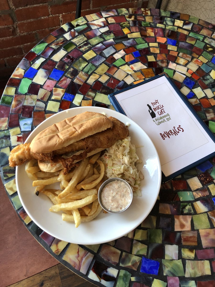 pointbrugge's tweet photo. Fish fry Friday!! Beer battered haddock, fries, cole slaw, Cajun tartar sauce. Come on in!! #FishFriday #fishandchips #Lunchtime #lunch #fried https://t.co/i2YQooBvc1